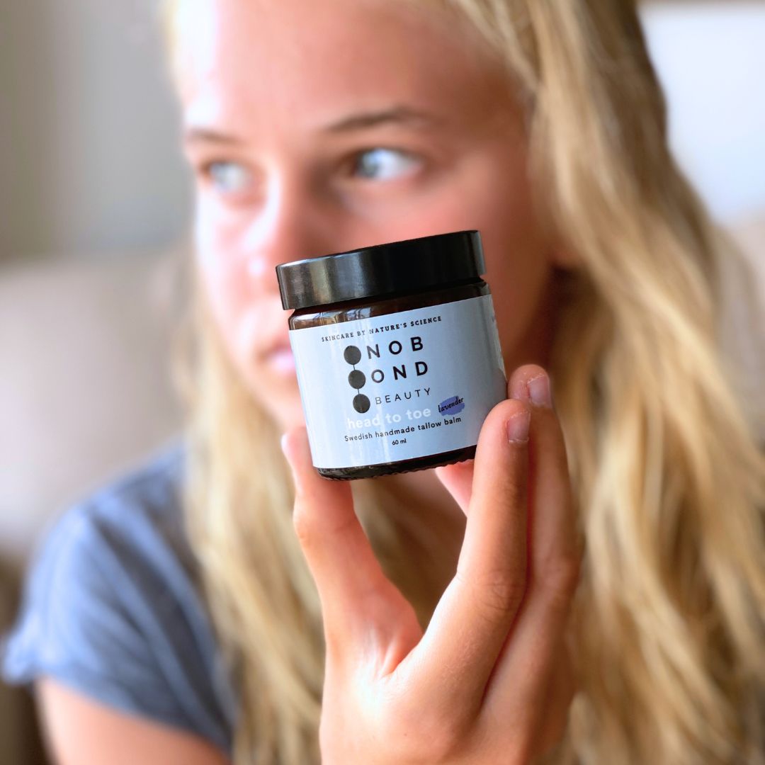 Användning av tallow balm lavendel från topp till tå