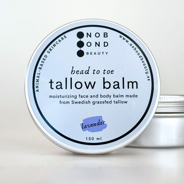 Tallow balm lavendel – naturlig kroppskräm gjord av svensk talg
