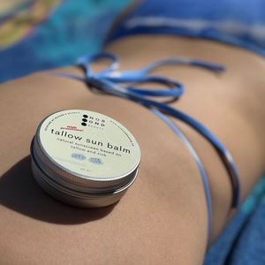 Tallow sun balm SPF 30 – naturlig solskydd i användning utan parabener